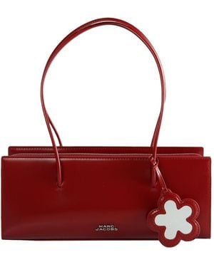 Marc Jacobs The Mirror Satchel Leather Shoulder Bag - Red