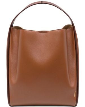 Jil Sander Pivot Leather Tote Bag - Brown