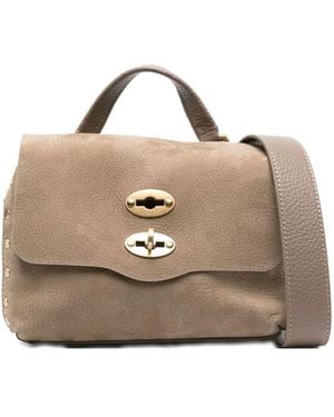 Zanellato Postina Jones Baby Suede Leather Handbag - Natural