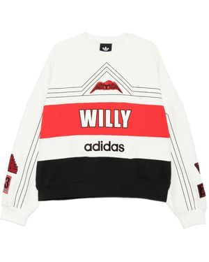 ADIDAS X WILLY CHAVARRIA Printed Crewneck Jumper - Red