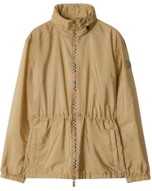Burberry Check Motif Nylon Jacket - Natural