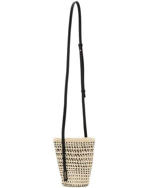 Loewe Braid Rafia Bucket Bag - Metallizzato