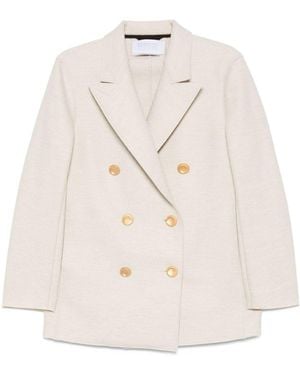 Harris Wharf London Wool Double-Breasted Coat - White