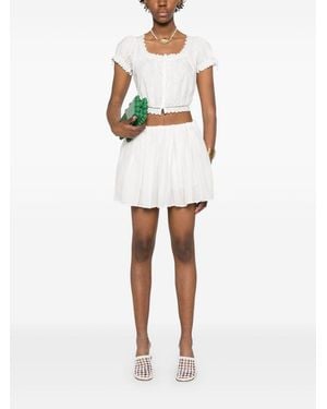 Jucca Cotton Mini Skirt - White