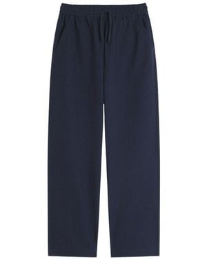 Maison Kitsuné Cotton Trousers - Blue