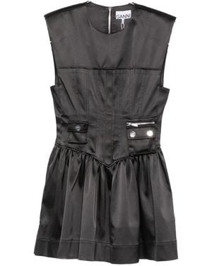 Ganni Corset Mini Dress - Black