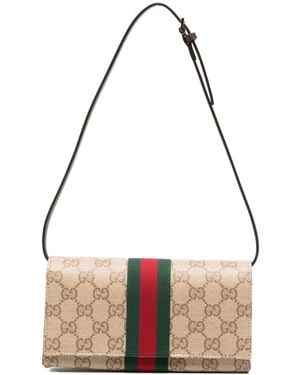 Gucci Web Detail Mini Pouch - White