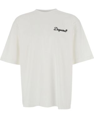 DSquared² T-Shirt With Embroidery - White