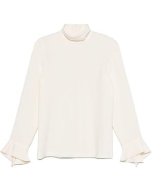 Alberto Biani High-Neck Blouse - White