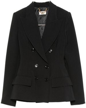 Elisabetta Franchi Double-Breasted Jacket - Black