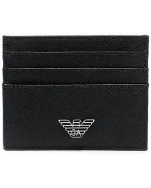 Emporio Armani Leather Card Case - Black