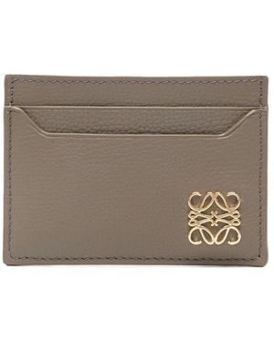 Loewe Anagram Leather Card Case - Grey