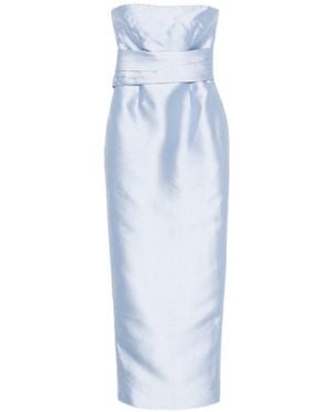 Solace London Ingrid Long Dress - Blue