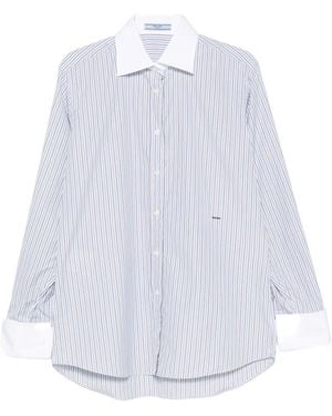Prada Camicia A Righe - Bianco
