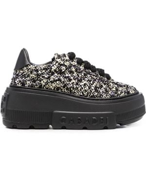 Casadei Nexus Bouclé Trainers - Black