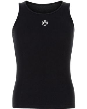 Marine Serre Moon Cotton Tank Top - Black