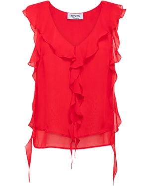 Blugirl Blumarine Shirt With Rouges - Red