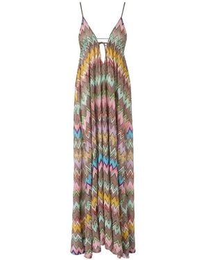 Missoni Zig Zag Long Cover Up - White