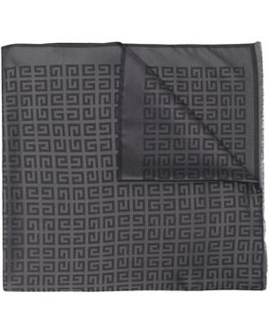 Givenchy Large 4g Silk-blend Scarf - Grey