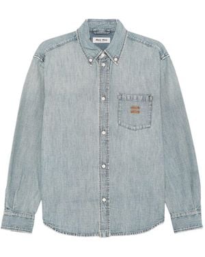 Miu Miu Denim Cotton Shirt - Blue
