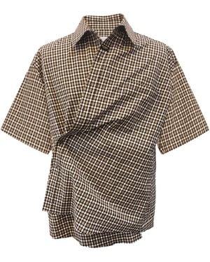 Martine Rose Check-Pattern Shirt - Grey