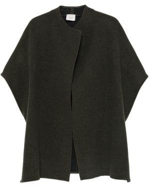 Alysi Wool Blend Cape - Black