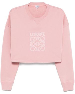 Loewe Cropped Sweatshirt - Pink