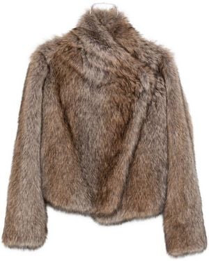 BB COUTURE Brigitte Faux Fur Jacket - Brown