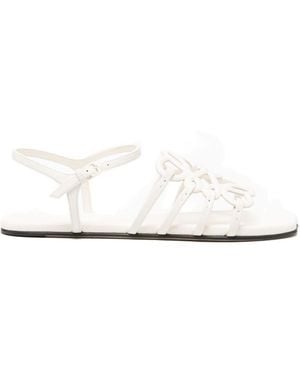 Loewe Paula's Ibiza Petal Anagram Leather Sandals - White