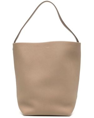The Row Park Tote Large Leather Shoulder Bag - Natural