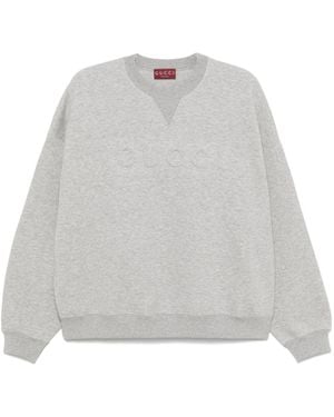 Gucci Logo Cotton Sweatshirt - Grey