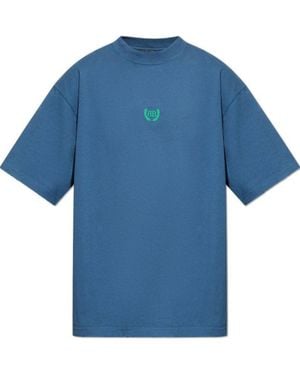Balenciaga Laurel Classic T-Shirt - Blue