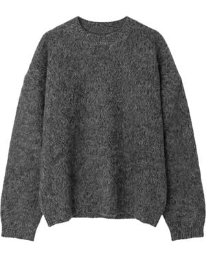 Amaranto Brushed-Knit Jumper - Grey