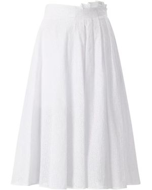 MSGM Midi Skirt - White