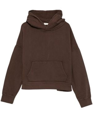 Entire studios Dropped-Shoulder Kangaroo-Pocket Hoodie - Brown