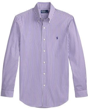 Polo Ralph Lauren Striped Shirt With Logo - Purple