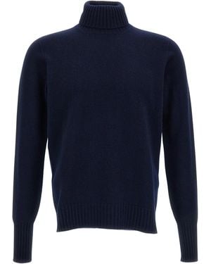 Drumohr Fine-Knit Turtleneck Jumper - Blue