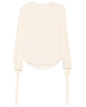 Alberta Ferretti Crepe De Chine Blouse - White