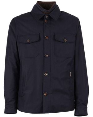 Moorer Jacket With Pockets Duino - Blue