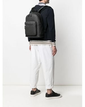 Michael Kors Hudson Monogram Backpack - Black