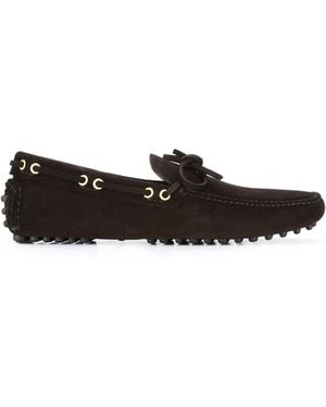 Car Shoe Suede Moccasin - Black
