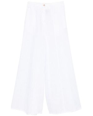 Semicouture Kym Linen Trousers - White