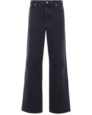 Loewe Anagram Baggy Jeans - Blue