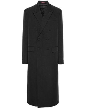 Gucci Cappotto Ancora Con Ricamo - Nero