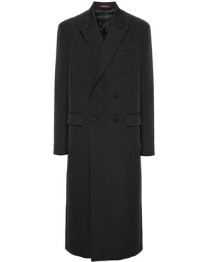 Gucci Cappotto Ancora Con Ricamo - Nero