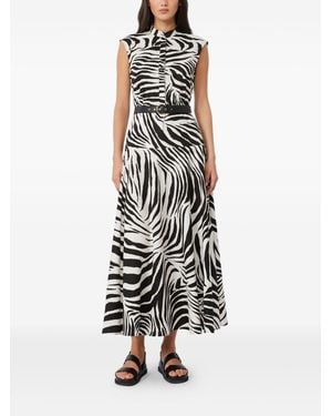 Max Mara Printed Cotton Dress - White