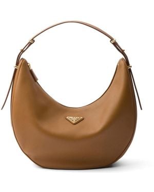 Prada Borsa Arqué Grande - Marrone