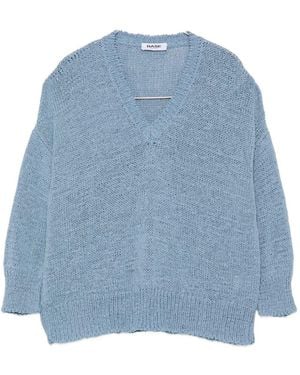Base London Cotton Blend Jumper - Blue