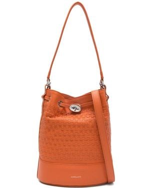Zanellato Monda' Musiva Small Leather Bucket Bag - Orange