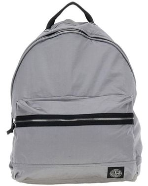 Stone Island Logo-Appliqué Backpack - Grey